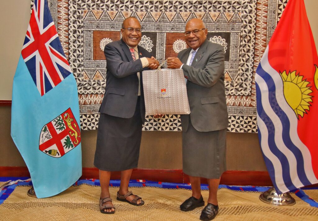 Prime Minister Rabuka and President Maamau preside over a Bilateral Meeting, Marking a New Chapter in Fiji-Kiribati Relations.